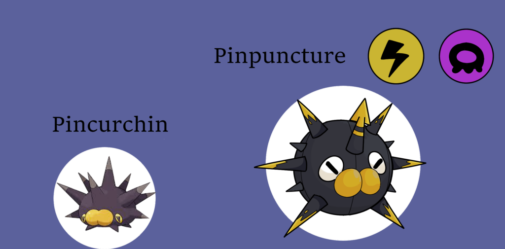 Fakemon evolution: Pinpuncture (electric/poison)