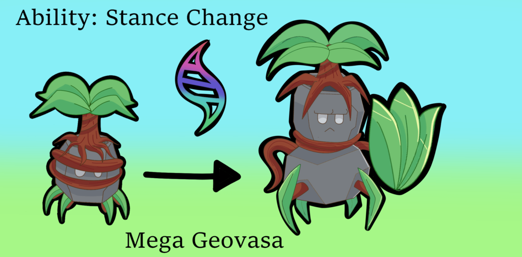 Fakemon MEGA: Mega Geovasa (grass/rock)