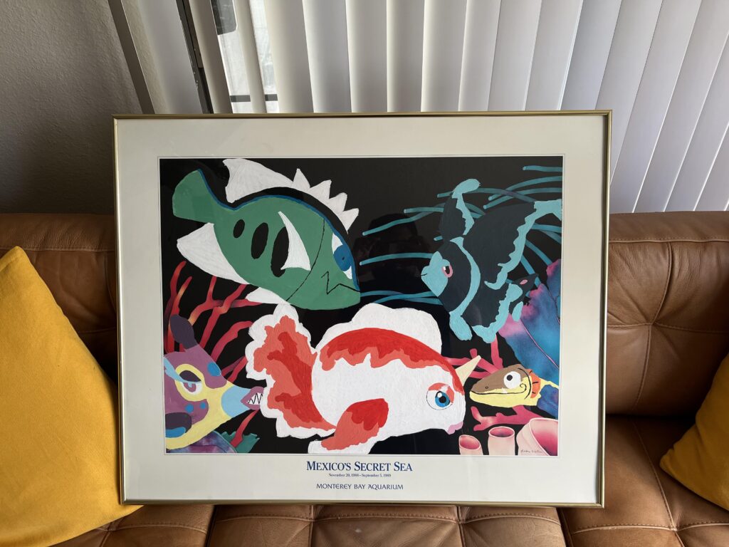 Painted over a 5 dollar goodwill painting of fishes with pokemon
