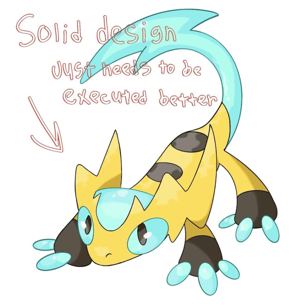 Here’s some of my older fakemon I plan to redesign in the future. I’ve written what I currently see what each mon needs but any ideas where to go would be greatly appreciated! (Don’t mind my awful handwriting lol)