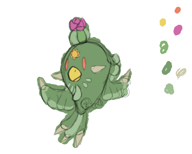 Some WIP mythical for my fakemon region these are its two other forms not its base try to guess what my regions based on