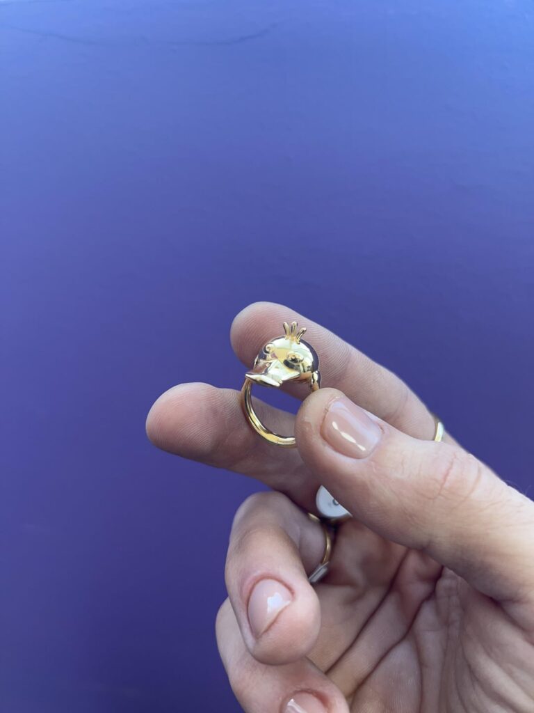 Psyduck ring by me. Gold plated silver