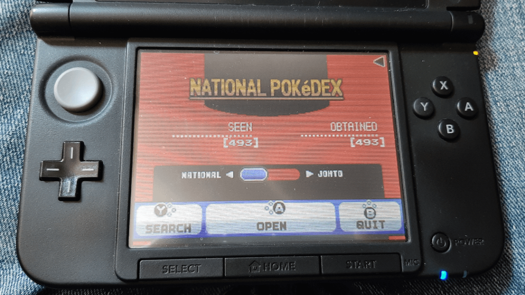 I finally legitimately completed the Hg/Ss Pokédex; A journey that I began just over 15 years ago.