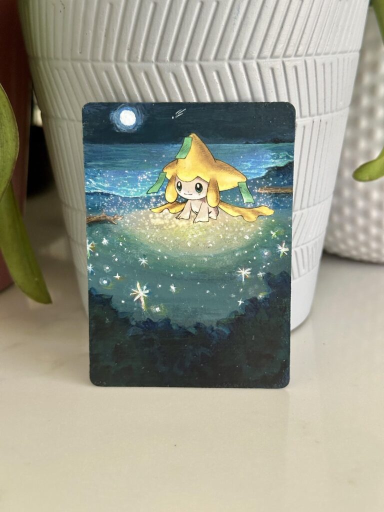 Painted on a Jirachi card