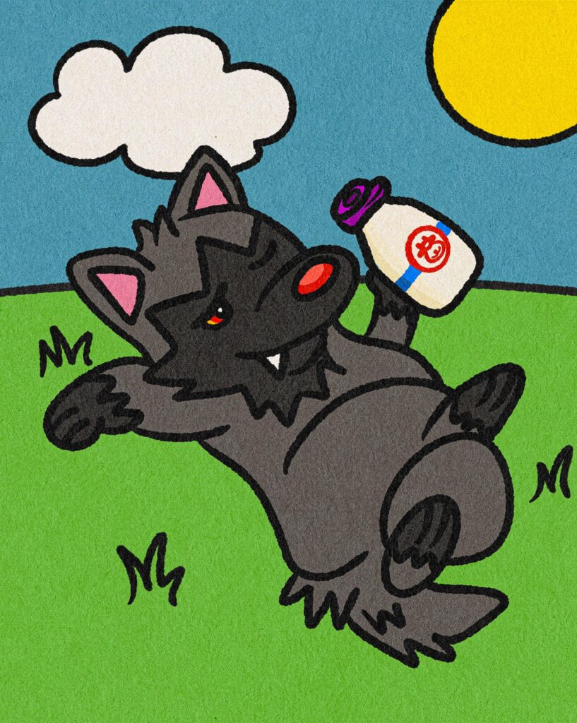 Poochyena on a farm [OC]