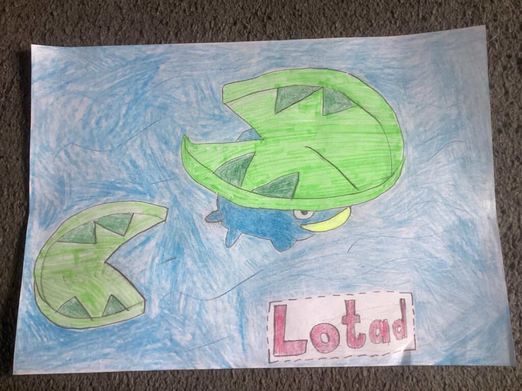 Drawing of the Pokemon Lotad! 🙂