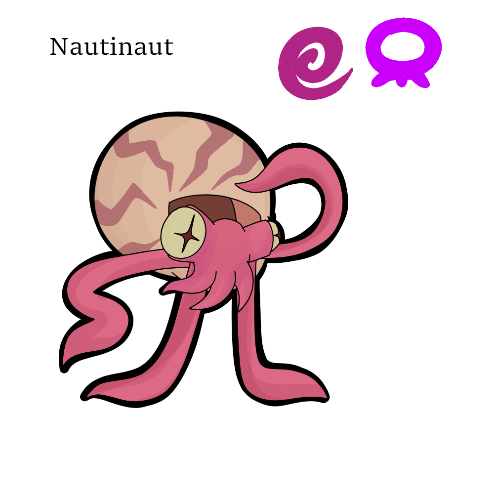 Fakemon: Nautinaut (psychic/poison)