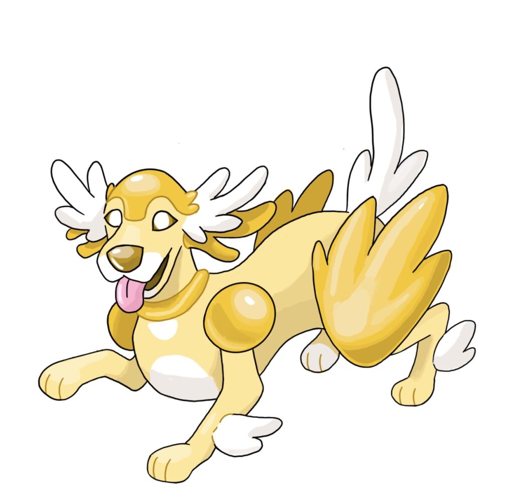 Meet Retrieangold! - an angelic golden retriever with fur made of pure gold