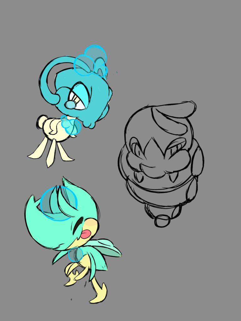 Trying to design a water starter, which design do your prefer and what name would you give it