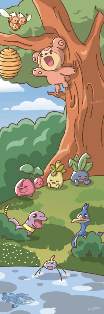 A Little Pokémon Scene (tap to see full image) [OC]