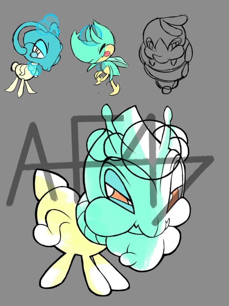 So landed on a design and name for my starter. Meet Razzpittle! What do you think of it? Any color recommendations?
