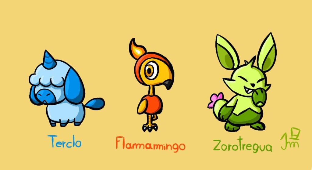 Starters from my fanmade region