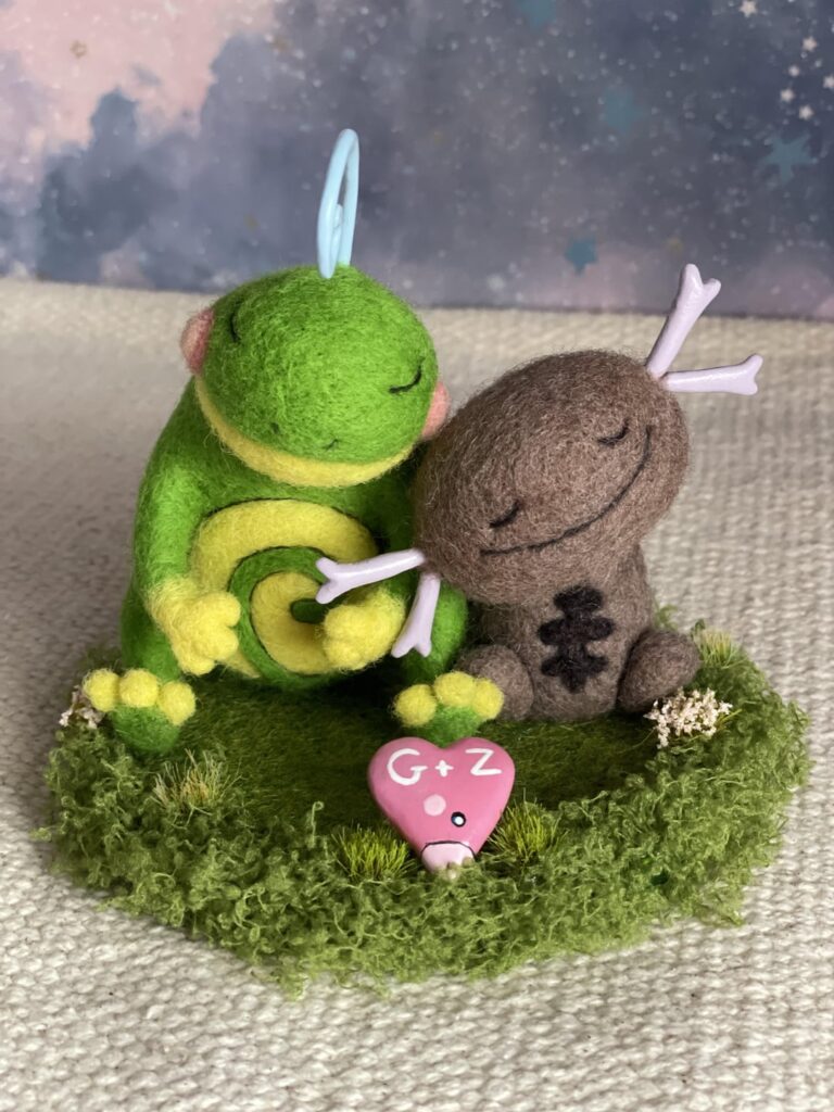 Needle felted couples Pokemon
