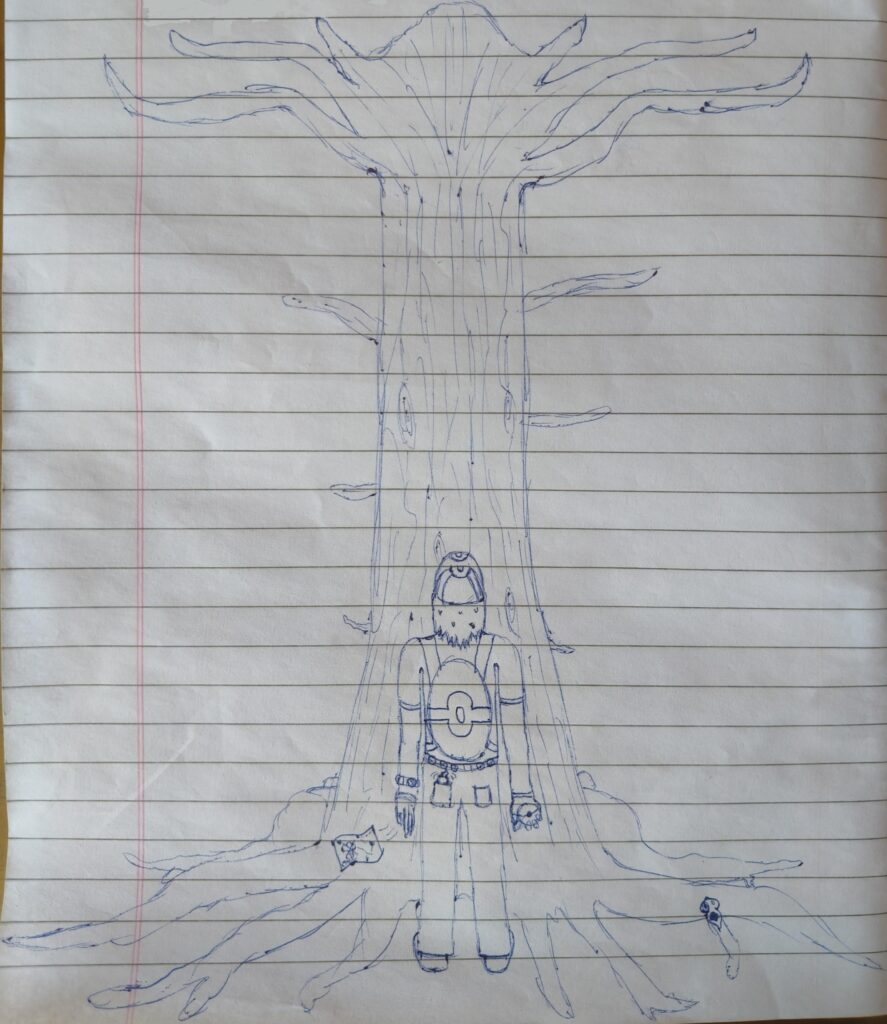 A little doodle on The Tree Of Life. A strong aura emanates from the giant. [OC]