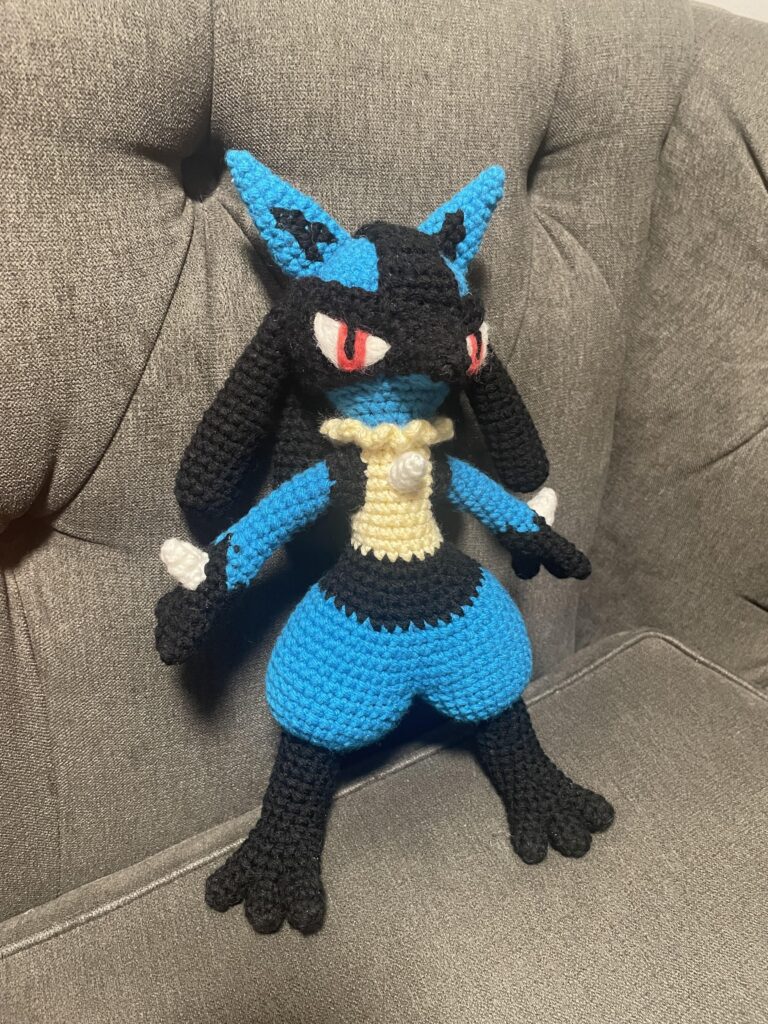 I crocheted a Lucario!