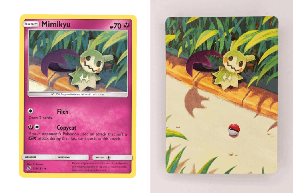 I handpainted a Mimikyu card into a Full Art