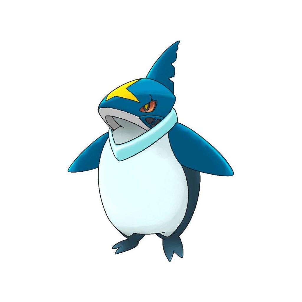 Just a penguin wearing a shark’s head