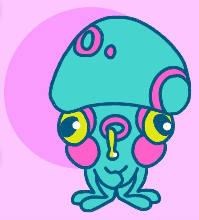 This is what I think is the final rendition of the first stage of my squid line. Poison type. Name suggestions?