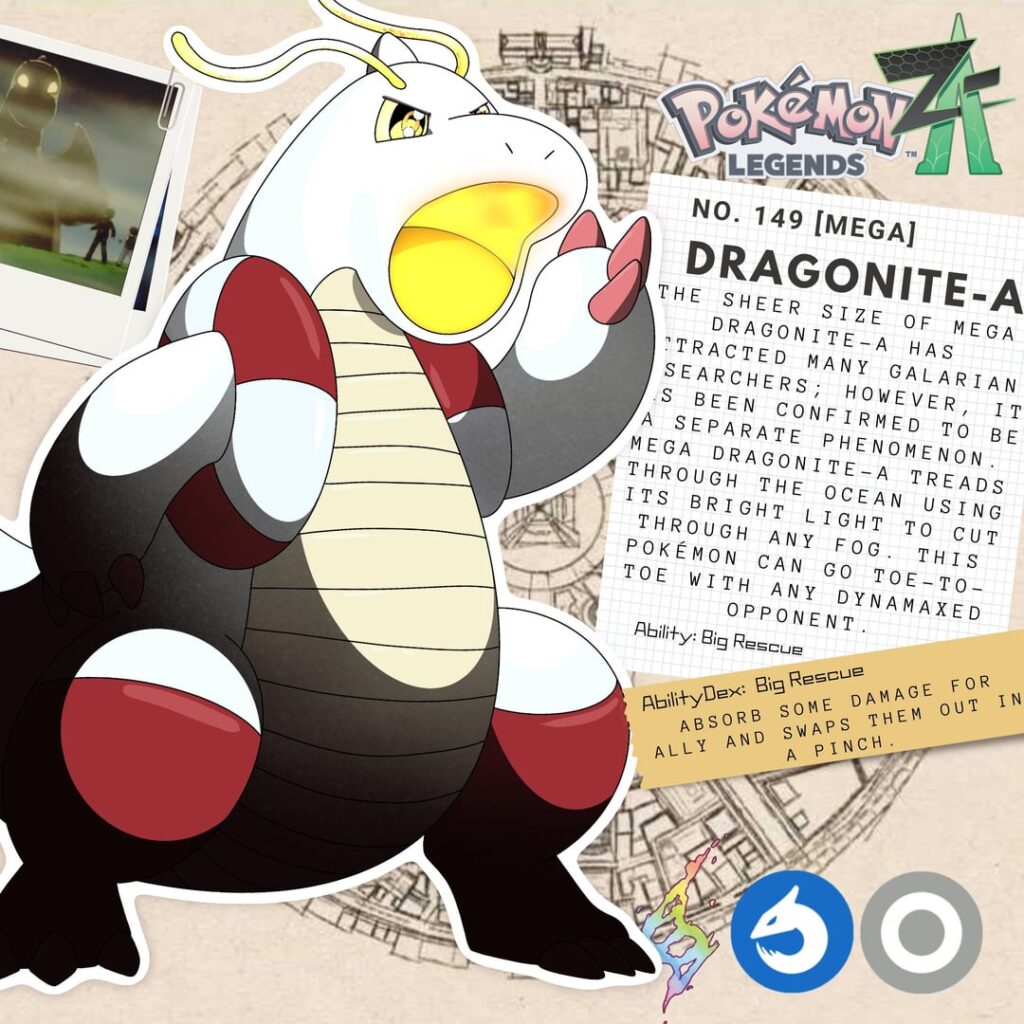 Mega Dragonite-A! I went round and round with this but at the end of the day my goal is to put new ideas out there so I am really happy with this one! I think it plays with the  lore and character of Dragonite! Hope you find something you like!