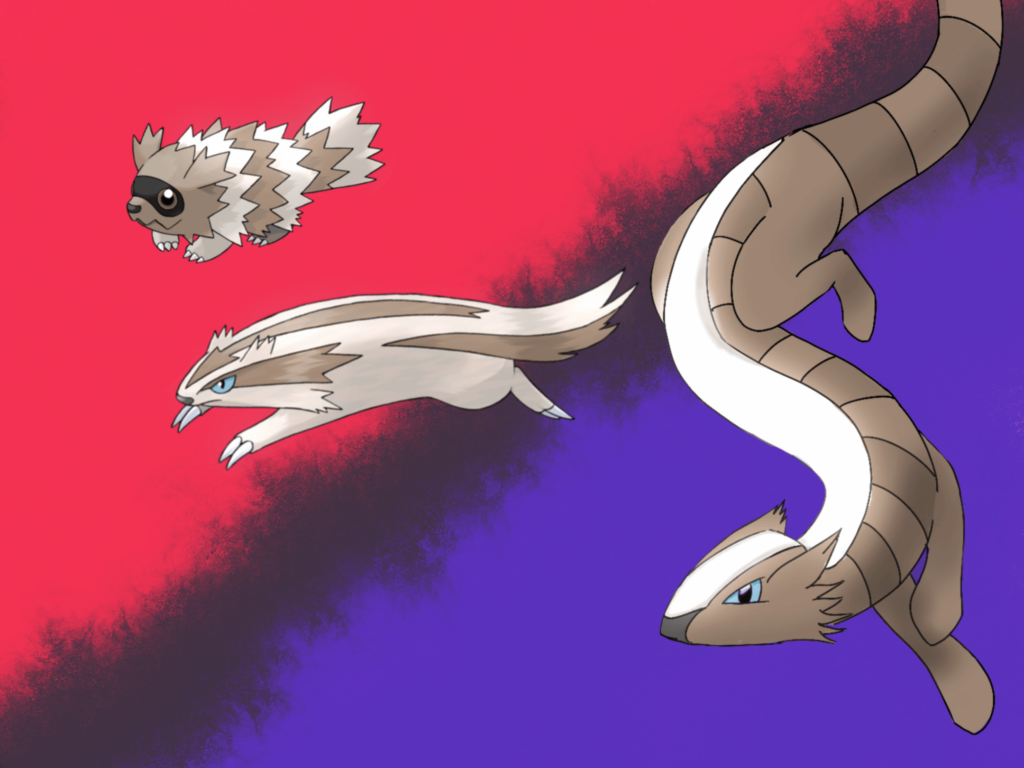 I’m absolutely an amateur with my iPad but ever since Obstagoon came to be, I thought the poor Zigzagoon line needed a third evo. I present: Zigdragoon, the Normal/Dragon evolution of Linoone!