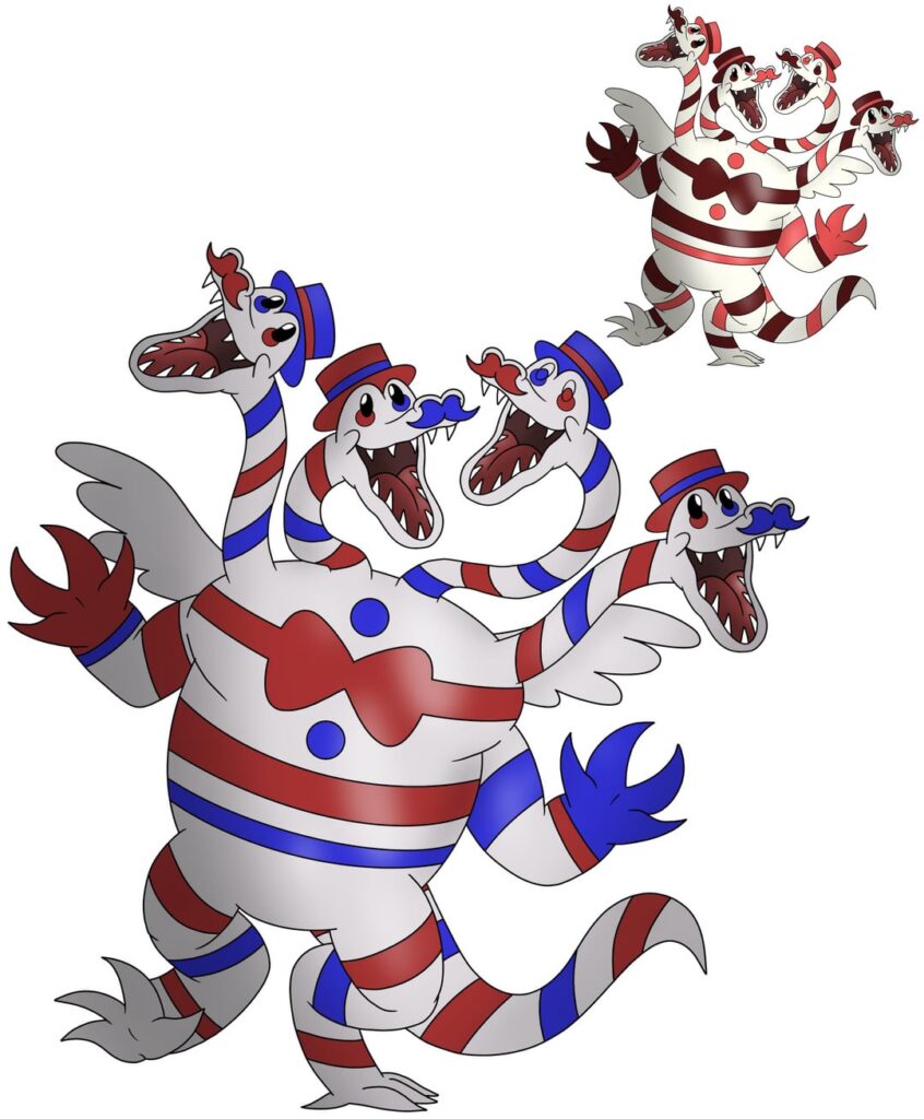 Wanted to try a hand at designing a Dragon/Fairy type, so here’s Drakapela!