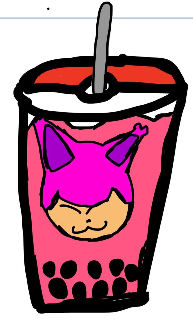 Day 1 of making Pokemon Foods until Pokemon Legends ZA: Skitty Strawberry and Banana Boba (OC)