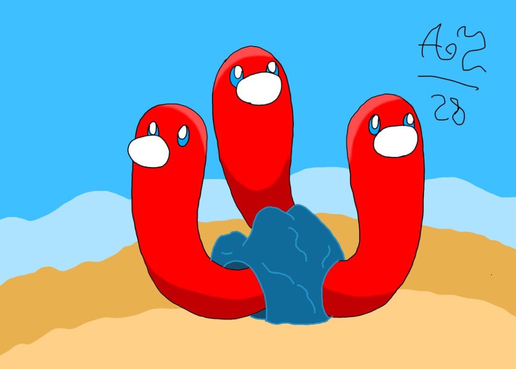 Wugtrio the Sea hot dogs (OC)