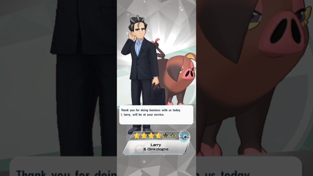 GETTING LARRY TO FRIENDSHIP LEVEL 100 | Obtaining Larry & Oinkologne | Pokemon Masters EX #shorts