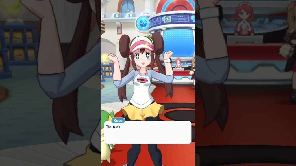 Pokemon masters Rosa just being so cute