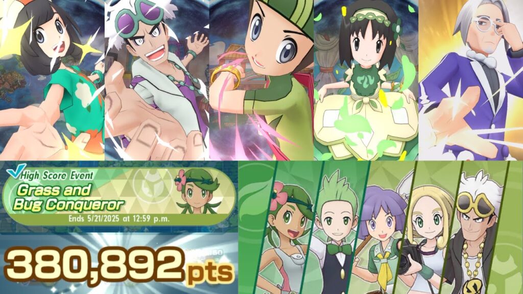 380K With Non-Limited Pairs In Grass/Bug HSE | Pokemon Masters EX | High Score Event