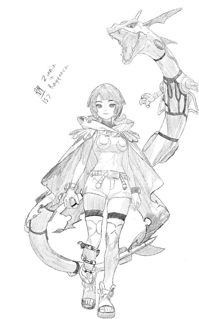 Zinnia+Rayquaza (by me)
