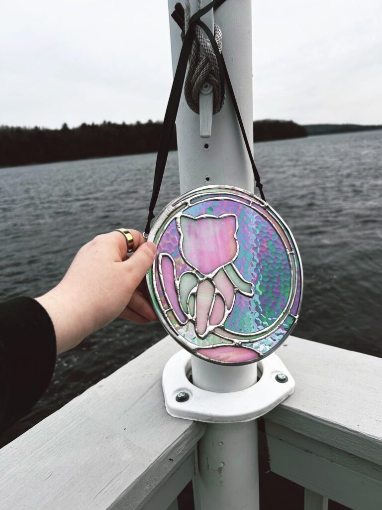 My Mew stained glass piece!