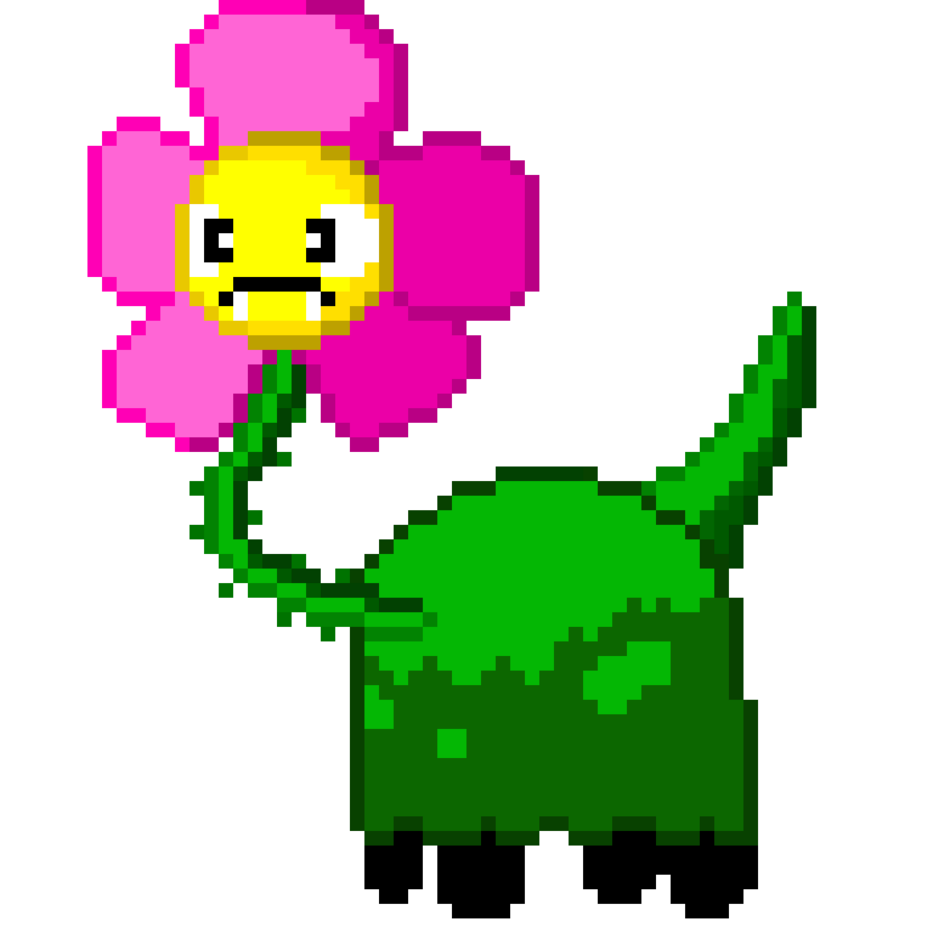 A sprite of a fakemon that I created for april fools, His name is leansaurus