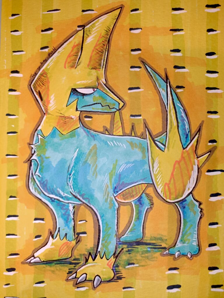 old manectric drawing, what do people think?