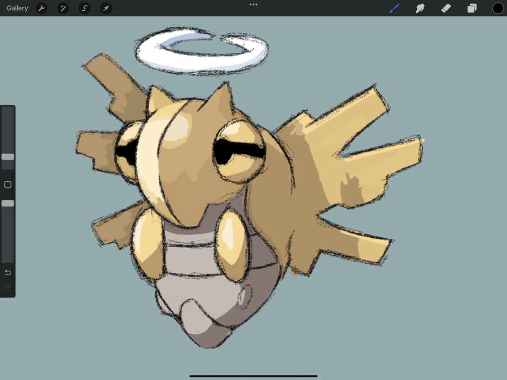 Drawing a Pokemon every day to get better at digital art. Day 33-35: Shedinja, Scoliopede and Blastoise [OC]