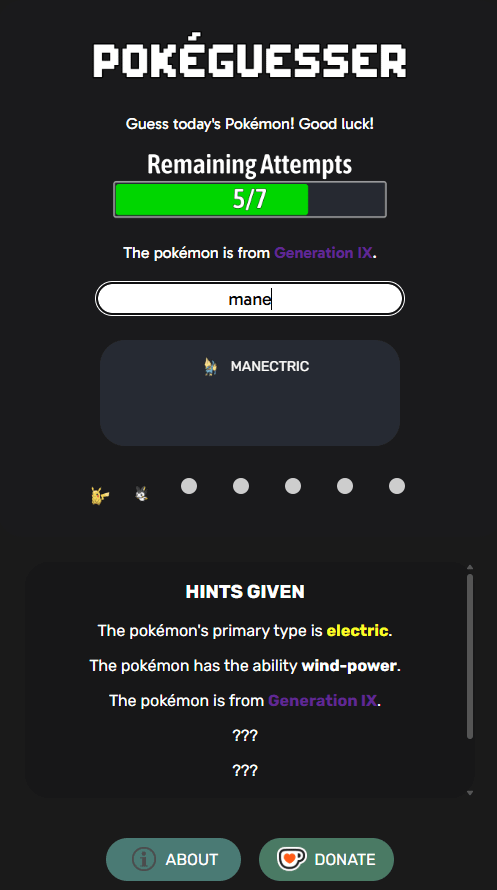 Try out PokéGuesser!