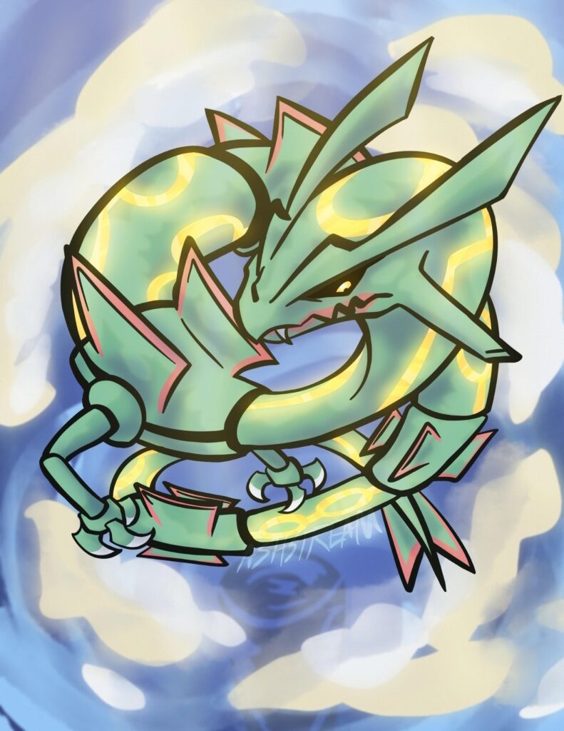 [OC] Drew a Rayquaza for a friend!