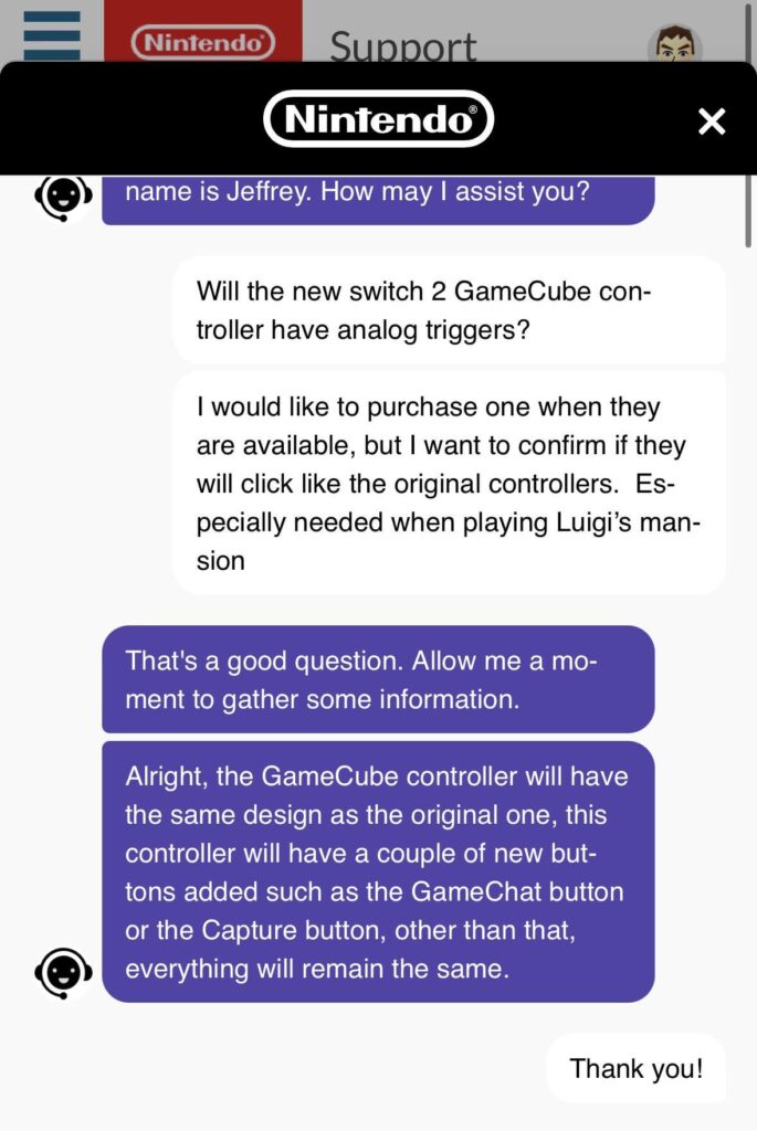 GameCube Controller Analog Triggers