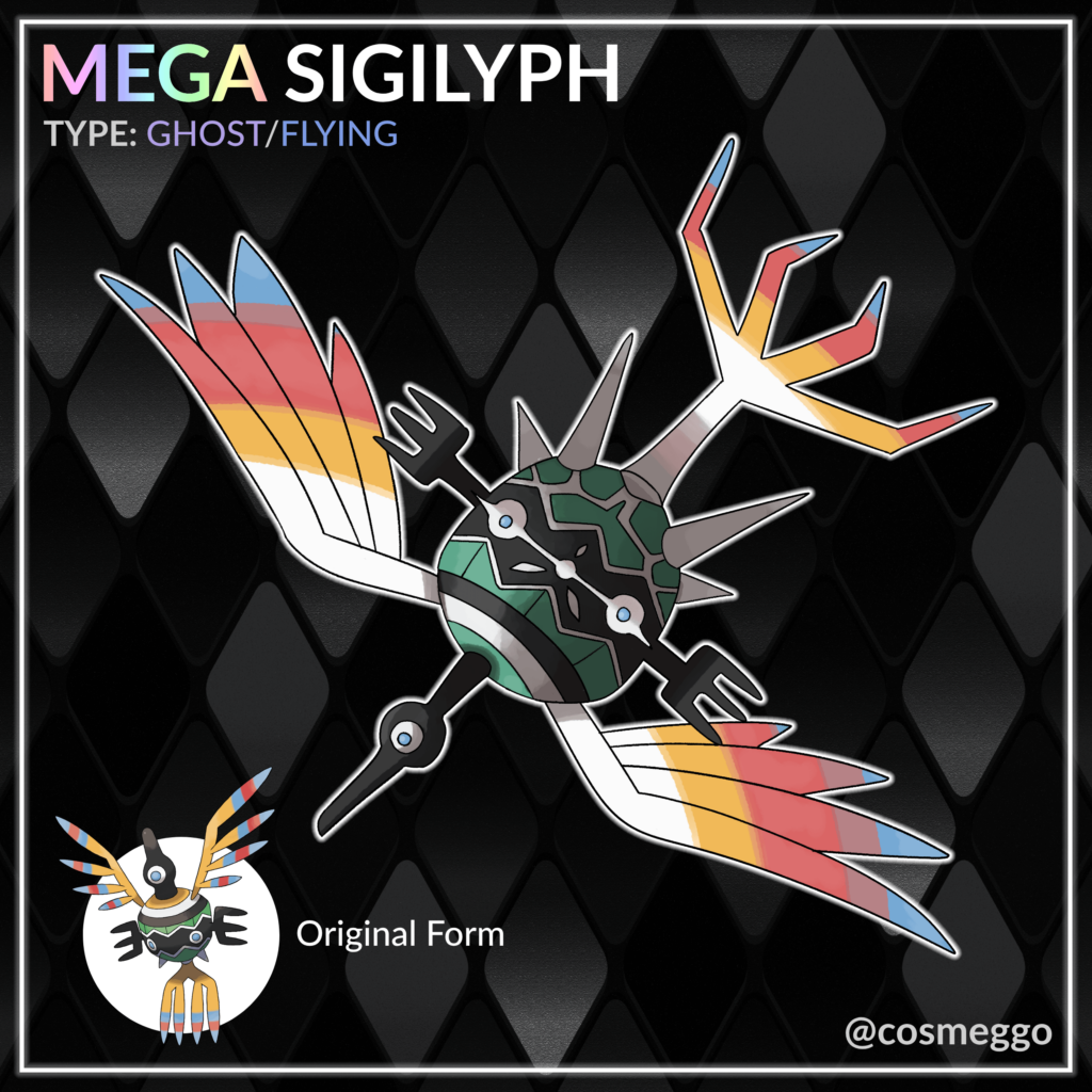 I drew a Mega Sigilyph!