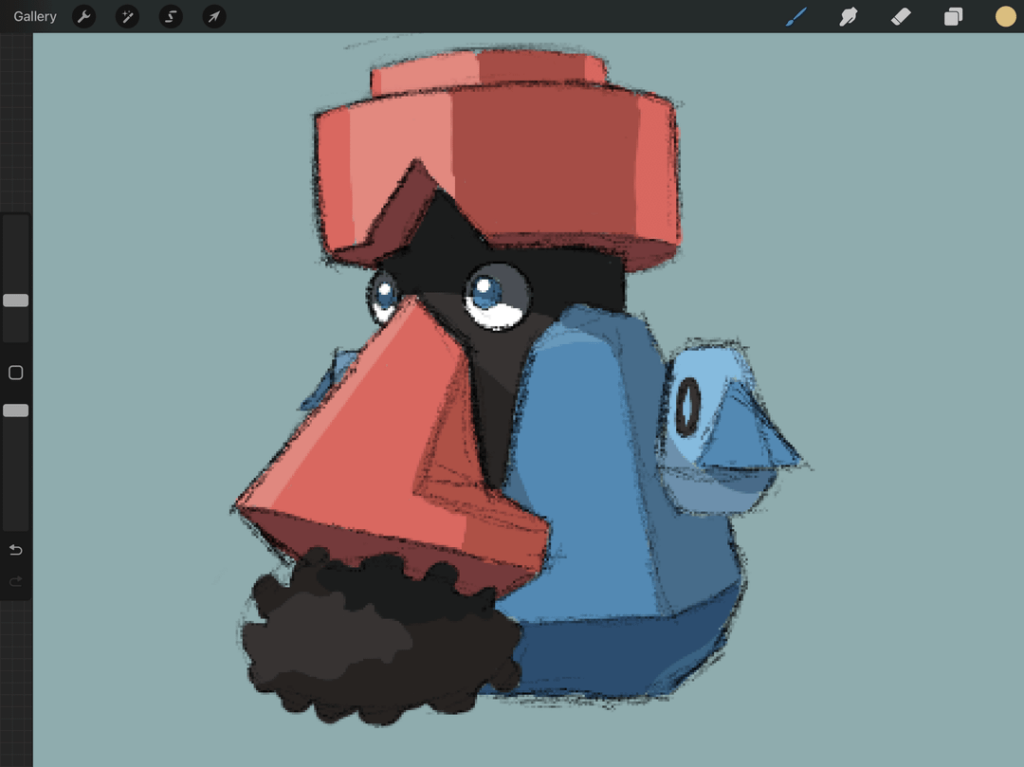 Drawing a Pokemon every day to get better at digital art. Day 30: Probopass [OC]