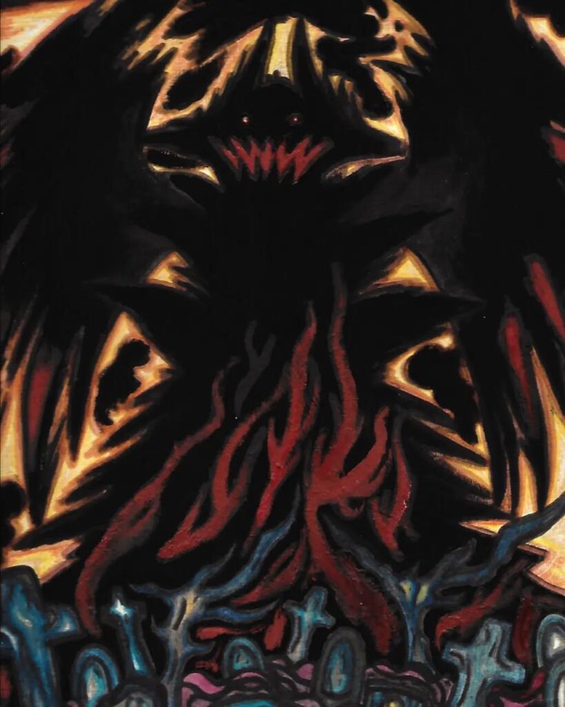 Giratina's shadow looms over the world 😈. (Art by me XD)