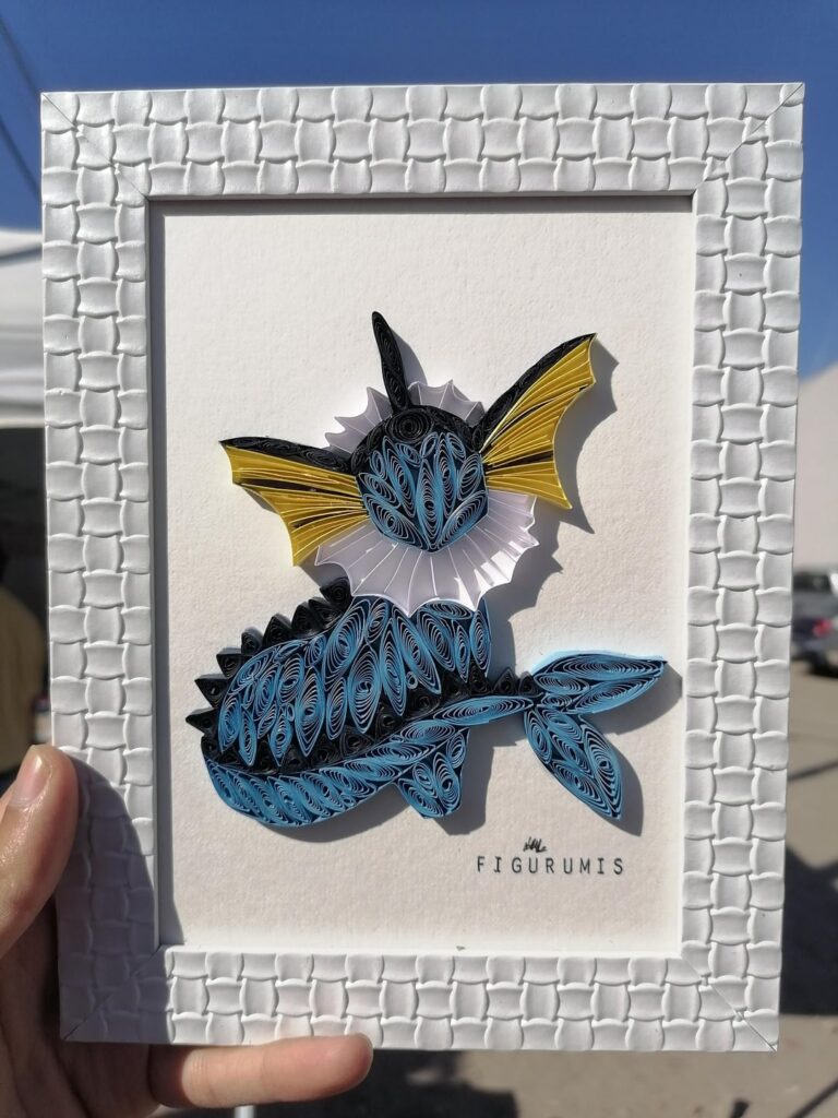 My wife made all Eeveelutions with Paper Quilling! Who should she make next?