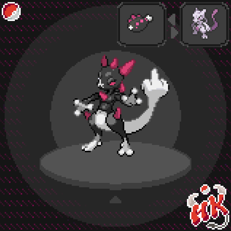 Mewtwo & Pyukumuku (OC)