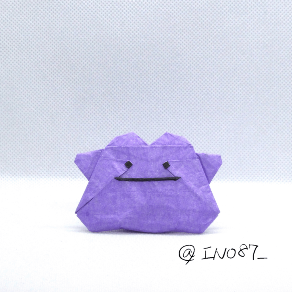 Origami Pokemon Ditto designed & folded by me(OC, I made this)