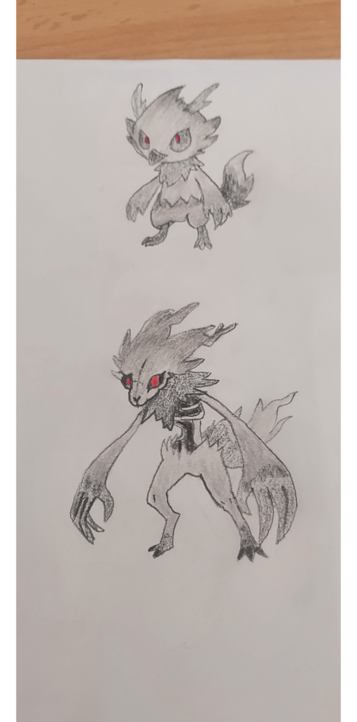 Tried to make a fakemon out of the wendigo