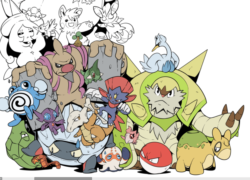 I decided to start the biggest art project of my life and draw all 1025+ Pokemon in one image because I am an insane person.