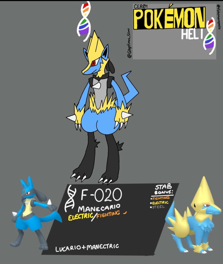 [OC] Lucario + Manectric fusion