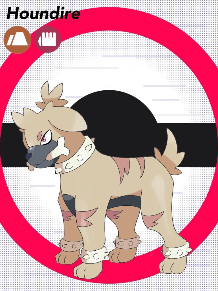 Convergent houndour and houndoom for the ploutosia region