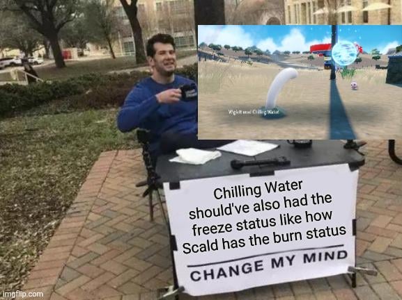 Anyone else think the move Chilling Water should've had a freeze status effect?