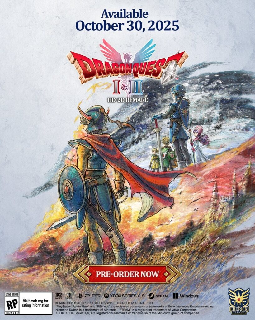DragonQuest I & II HD-2D Remake arrives 30th October 2025.